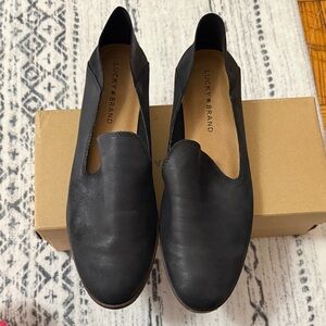 Lucky Brand Black Slip-On Loafers